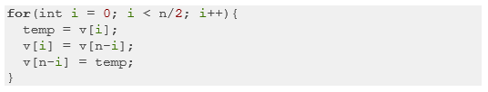 Suponha que em um trecho de código, possuímos um vetor de inteiros  denominado “v” que contêm N 